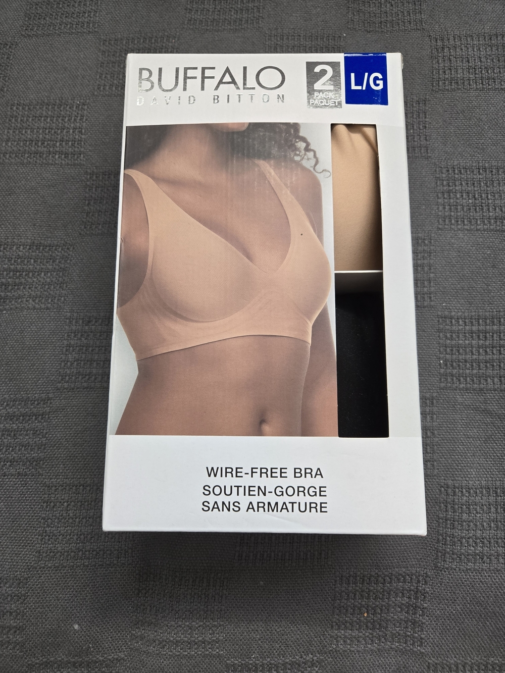 Buffalo David Bitton Nude and Black Wire-Free Bra 2-Pack